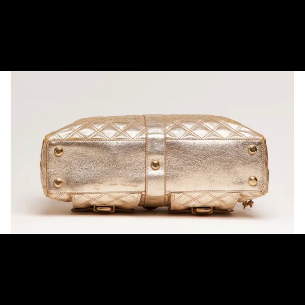MARC JACOBS Nappa Leather Quilted Venetia Satchel Gold (Authentic) - Picture 5 of 5
